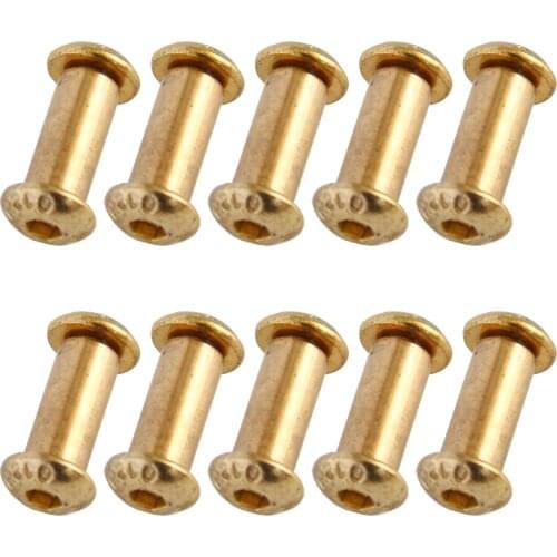 10pcs/lot Brass Fastener DIY Knife Handle Screws Rivet YFS Hexagon Head Cap Screws