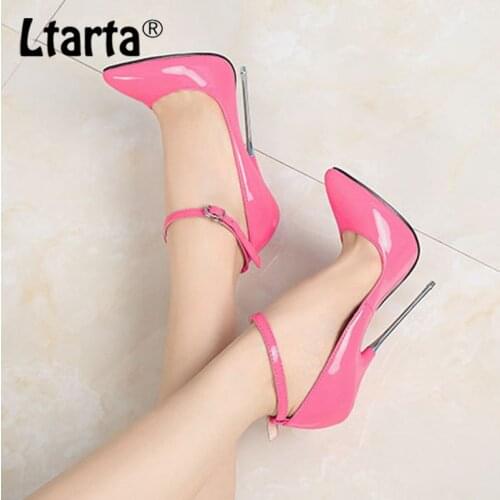 LTARTA Women Sexy Super High 16cm Heels Supply Nightclubs Plus Size High-heeled Shoes T-stage Catwalk Red Sexy Heels WZ