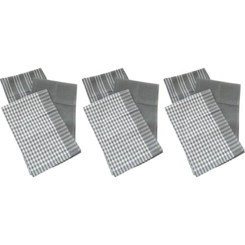 Best 9 Pieces / Set of Kitchen Towels Classic Cotton Tea Towel Dish Cloth Absorbent Hair Machine Tableware Home