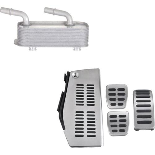 Transmission Oil Cooler For bmw E46 1999-2005 with 4Pcs Rest Accelerator Brake Pedal For golf 4 Bora Beetle R32 -A3
