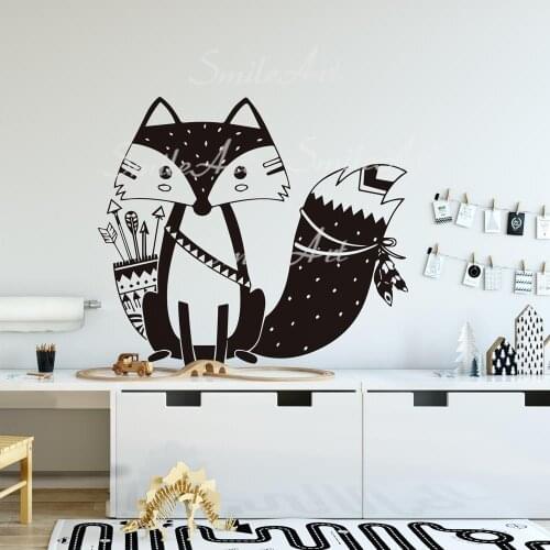 Cute Tribe,animal Wall Stickers Modern Fashion Wall Sticker For Baby Kids Rooms Decor Sticker Mural