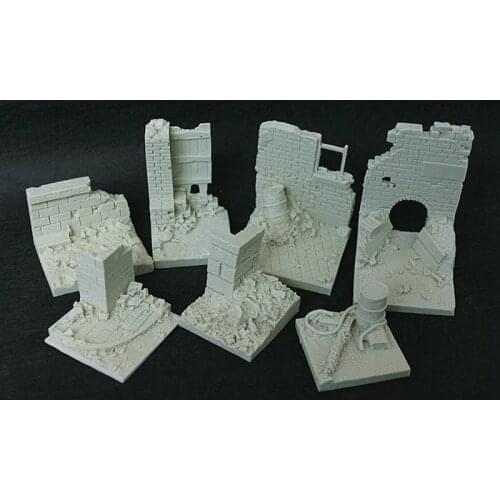 1/35 Resin Models Soldiers City Ruins Field Base Slabs Base War Sand Table Special Platform Model Scenarios