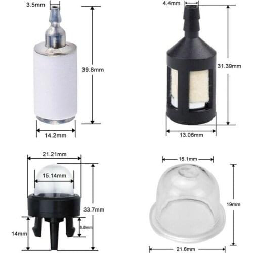 22 Pcs Fuel Hose Set 2 / 2.5 / 3mm Fuel Pump Gasoline Snap Set For Brushcutters Chainsaw Garden Tools Parts