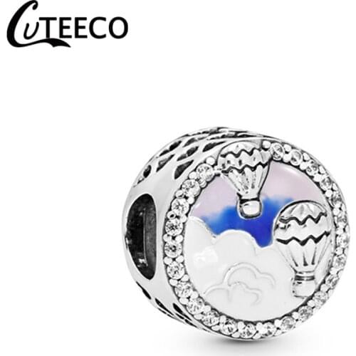 CUTEECO 2019 New Travel Balloon Enamel Charm Beads Fits Original Brand Bracelet For Women Romantic Fashion Jewelry Accessories