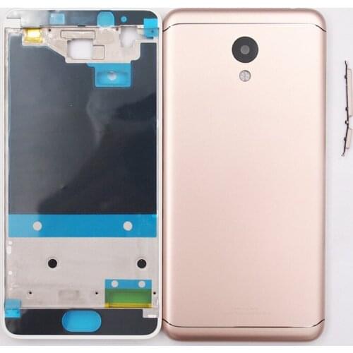 BaanSam New LCD Front Frame Battery Back Cover For MEIZU M6 5.2 Inch Housing Case With Power Volume Buttons