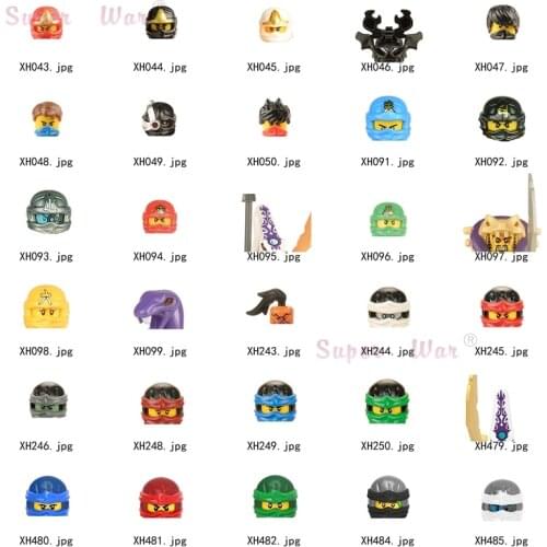 Single Ninja Kai Jay Cole Zane Lloyd Wu Nya Ronin models Figures Head accessories Building Blocks toys for children Series-080
