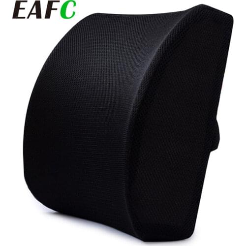 3 Color Soft Memory Foam Lumber Support Back Massager Pillow Back Massager Waist Cushion for Car Chair Home Office Relieve Pain