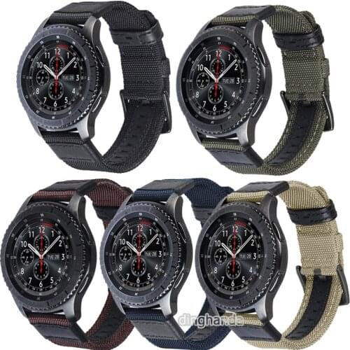 New Woven Nylon Watch Band Strap For Samsung Gear S3 Watch 42mm 46mm Watch3 41mm 45mm Replacement Sport Wristband Correa