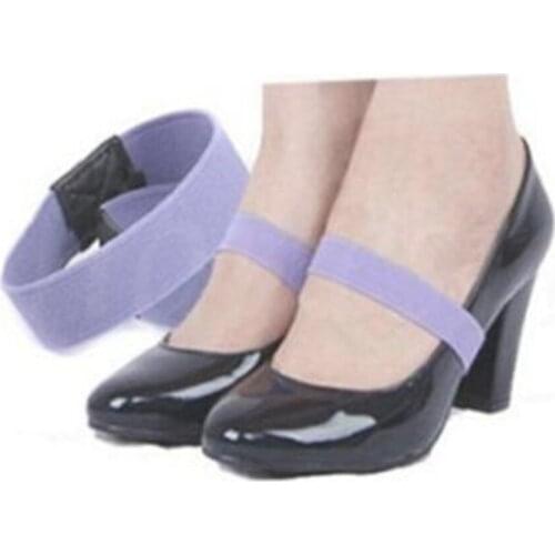 Shoelaces Women Smiple Colored Elastic Band Shoe Strap Solid Color Shoelace for Ladies High Heel Shoes Accessories 2*20cm