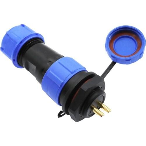 SP1710 SP1712 waterproof connector plug ip68 2 pin aviation connectors sp17 3pin 4pin 5pin 7pin 9pin back nut
