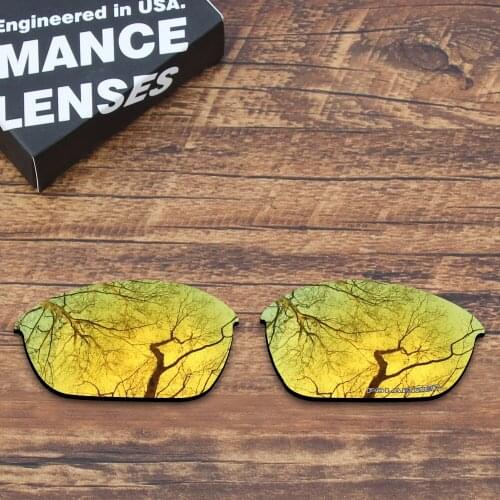 ToughAsNails Resist Seawater Corrosion Polarized Replacement Lenses for Oakley Half Jacket 2.0 Sunglasses Gold Mirrored