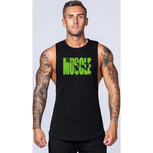 Workout Sportswear Gym Mens Tank Top Fashion Clothing Bodybuilding Stringer Singlets Cotton Fitness Vest Muscle Sleeveless Shirt