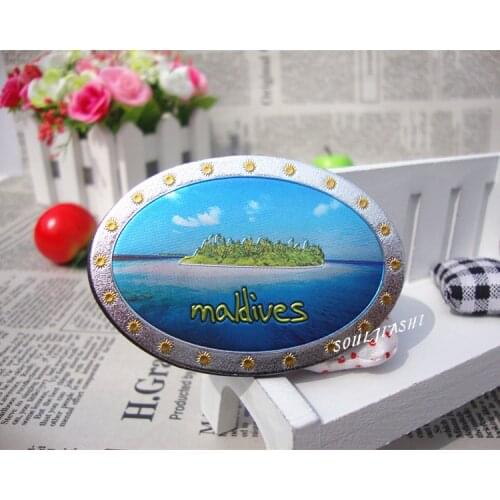 Maldives tourist souvenir scenery fridge magnet