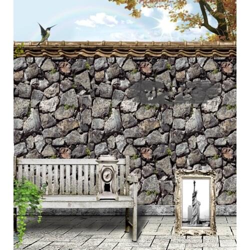 Vintage 3D Stone Wallpaper Waterproof for Background Living Room PVC Wall Paper Roll Stereoscopic Look Wall Papel De Parede