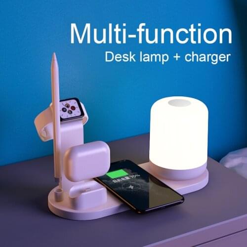WS6 LED Lamp Wireless Charger Mobile Phone Watch Headset Wireless Charging Bracket for OPPO Finder