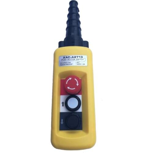 XAC-A2713 250V 5A IP65 Rainproof Crane Pendant Control Station Push Button Switch Emergency Stop Switch