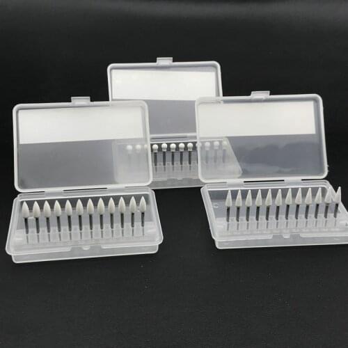 Dental Stone Porcelain Resin Handpiece Polishing Burs FG Cone/Flame/Round 3 Type for your choice