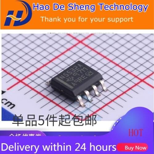 10PCS/LOT NE5532A NE5532ADR Two-way Low-noise Operational Amplifier IC SOP-8 New Original In Stock