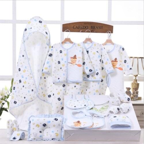 Banjvall Baby Clothes Newborn Baby Clothing Set 100% Cotton Underwear Suits Toddler Gift Set For Autumn & Winter 14pcs & 19pcs