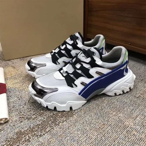 2020 Autumn and winter new Luxury brand Breathable man sneakers Splicing shoes Casual womens shoes leather high quality Eu35-45