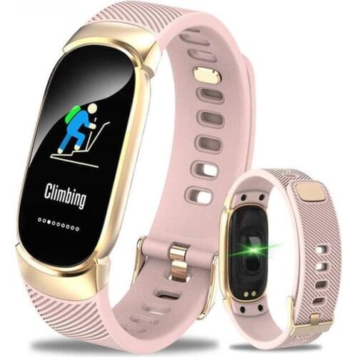 2021 Fashion ladies smart bracelet color screen real-time exercise heart rate blood pressure monitoring weather pedometer watch