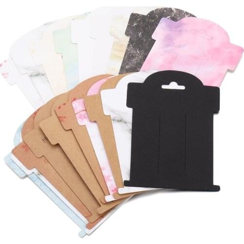 30pcs 11*8cm Multi-style Hair Clip Card Hair Accessories Jewelry Display Kraft Paper Card For DIY Jewelry Hang Tag Display Card