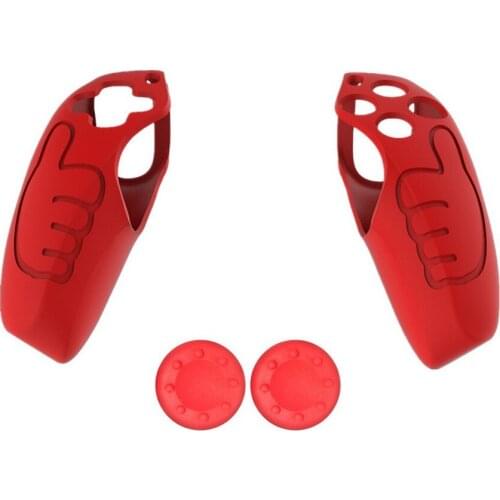 50sets/lot Non-slip Separate Protective Cover Shell For Sony PlayStation 5 Controller PS5 Silicone Case With 2 Thumb Grips Caps