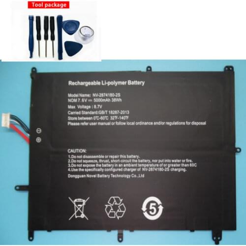 5000mah 8.7v Original size replacement battery for JUMPER TH140A TM141WT HW-3487265 NV-2874180-2S Laptops batteries+tools