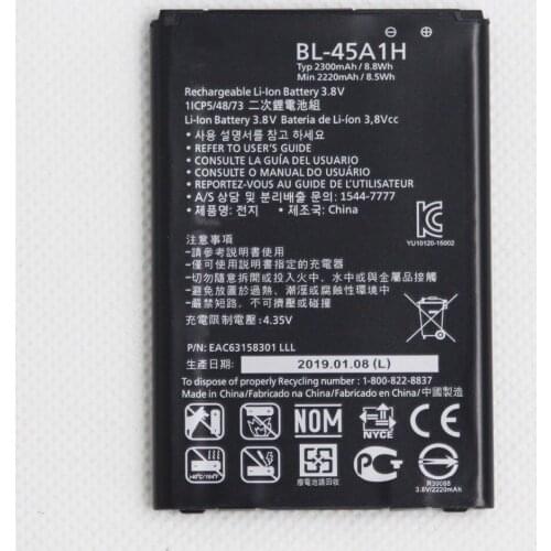 20pcs/lot 0 cycle 2300mAh BL-45A1H Battery for LG K10 F670L F670K F670S F670 K420N K10 LTE Q10 K420 BL45A1H Internal battery