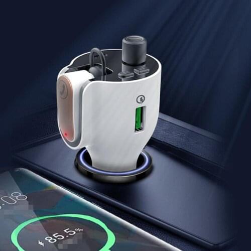 G52 USB Car Charger FM Transmitter Bluetooth 5.0 FM Modulator Headset Wireless Aux Audio Privacy Protection Fast Charger
