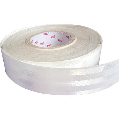 Free shipping 5cmx5meter White Reflective Tape Sticker Protection Decals Stickers Night strong reflection For Truck Bicycles