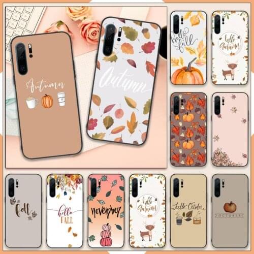 Pumpkin happy autumn fall Phone Case For Huawei P20 P30 P40 lite Pro P Smart 2019 Mate 10 20 Lite Pro Nova 5t