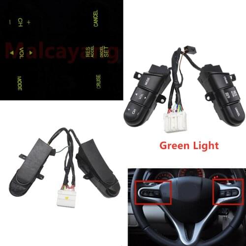 For Honda CIVIC HYBRID MX SEDAN EX EX-L 5 36670-SNA-A22 With Green Light Steering Wheel Audio Control Switch/Button