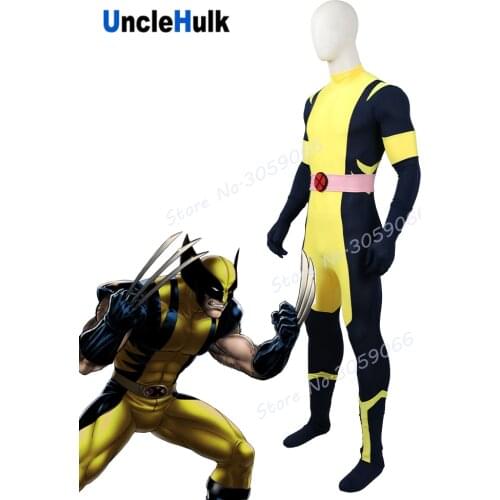 James Logan Howlett Yellow and Dark Blue Spandex Costume | UncleHulk