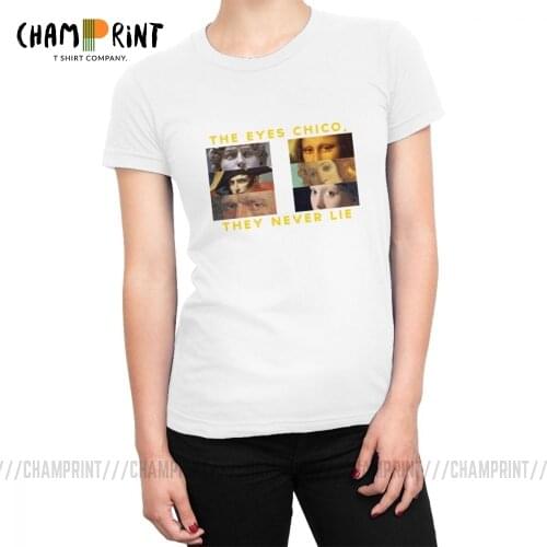 Women The Eyes Chico They Never Lie David Michelangelo T Shirt Van Gogh Harajuku T-shirt Ulzzang Cotton Tops Tees Female Clothes
