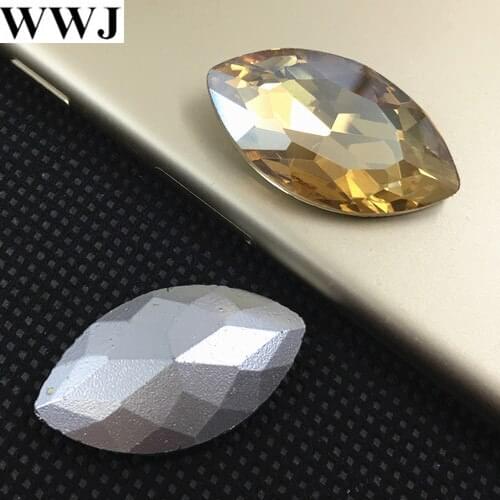 Glod champag Color Navette Fancy Stone Horse Eye Glass Crystal For Jewelry Making3x6mm4x8mm5x10mm ,7x15mm,9x18mm,13x27mm,17x32mm