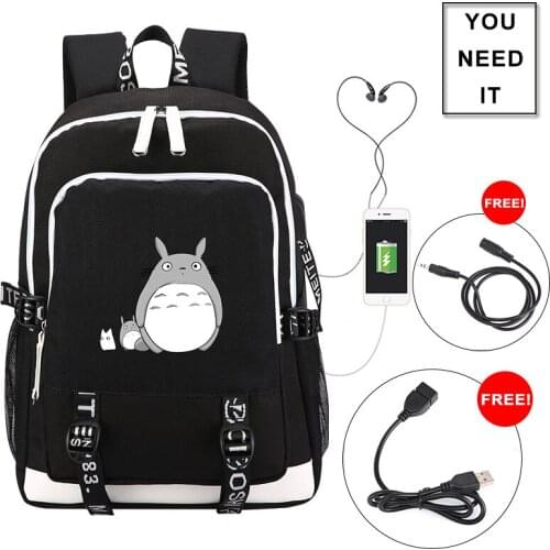 New Kawaii Cartoon Anime Children Backpacks Student Totoro Mouse Canvas Boys Grils Fashion Casual School bags