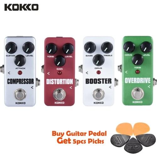 KOKKO Guitar Effects Pedal Chorus Compressor Overdrive Distortion Booster Vibe Vibrato Loop Reverb Phaser Tuner Guitar Pedal