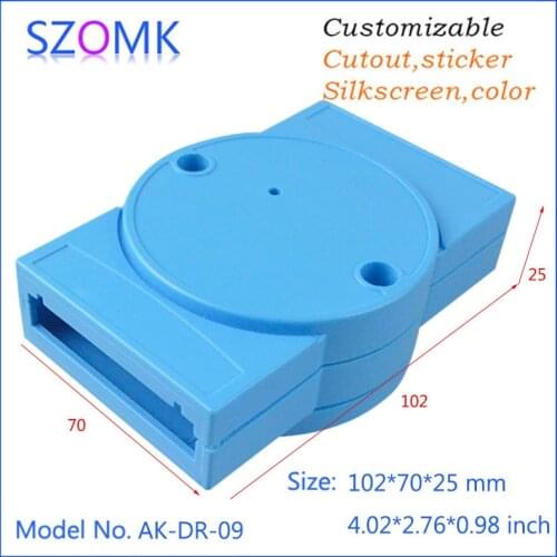 Plastic enclosure for electronics din rail project box (10 pcs) 102*70*25mm new arrival szomk enclosure case outlet boxes