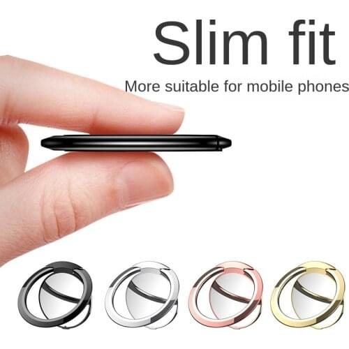 Round Mobile Phone Holder All-metal Magnetic Ultra-invisible Thin Multifunctional Desktop Anti-drop Ring Buckle Holder Stand
