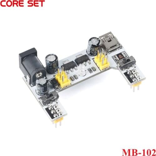 MB102 DC 7-12V Micro USB Interface Breadboard Power Supply Module Regulator 2 Channel Board 3.3V 5V MB-102