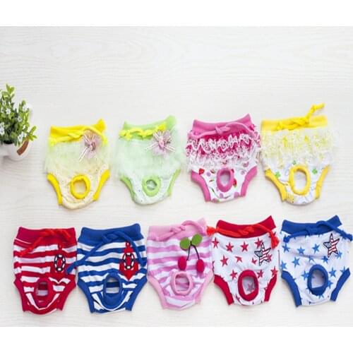 Washable Female Dog Shorts Panties Menstruation Underwear Briefs Jumpsuit Pet Physiological Pant Diaper Sanitary For Dog