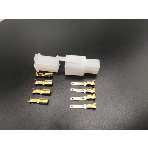New 1 set of 4PIN 2.8mm car Connector kit male and female socket plugs for cars, motorcycles