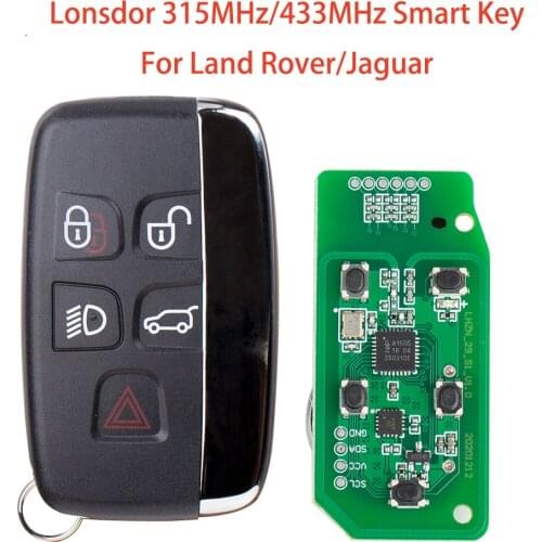 Newest Lonsdor Specific Smart Key 5 Buttons 315/433MHz For 2015 2016 2017 2018 Land Rover For Jaguar Remote Control Car Key