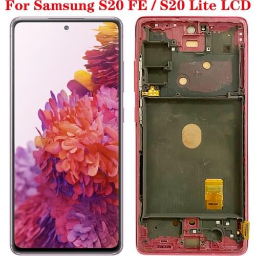 Original S20FE 4G G780B LCD For Samsung Galaxy S20 Fan Edition 5G Display With Frame SM-G781B/DS G781U LCD Touch Screen Assembly
