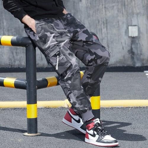 2021Autumn and Winter Mens Trousers Overalls Loose Large Size Nine-point Pants Running Sports Casual Pants Sweatpants for Men