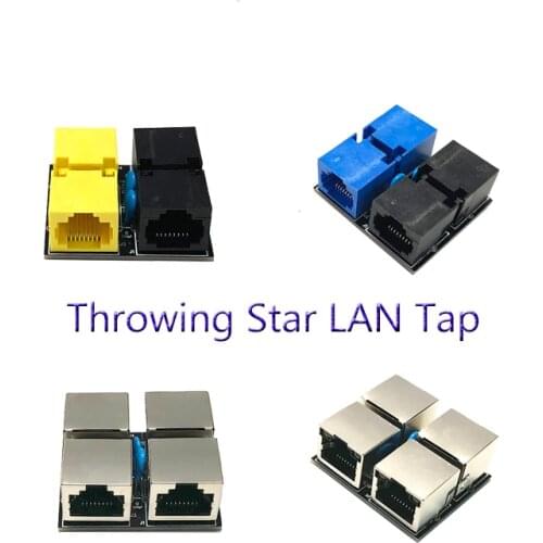 Rj45 Passive Mini Ethernet Tap Network Packet Capture Mod Replica Monitoring Ethernet Communication Throwing Star LAN Tap