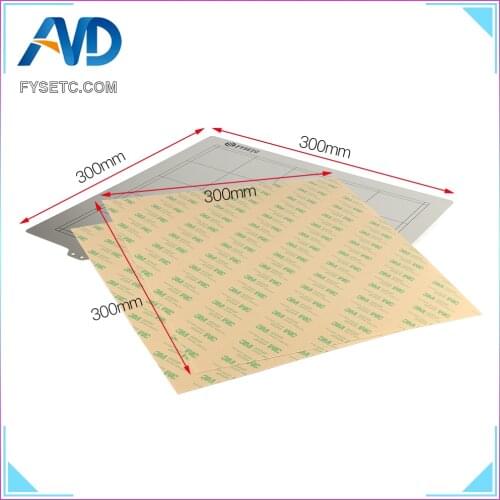 300*300mm Spring Steel Sheet Heat Bed Platform 3D Printer Printing Buildplate + 2pcs PEI Sheet For TEVO Tornado Lulzbot Taz6