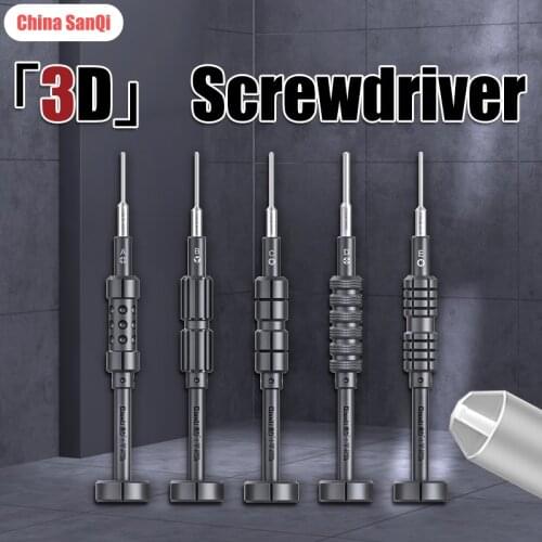 QIANLI 3D High precision Screwdriver Cell Phone Maintenance Tools iPhone Disassemble Cell phone Camera Glasses Aluminum Handle