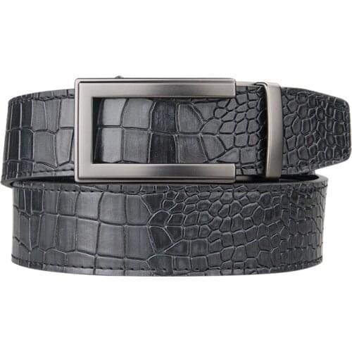 New Arrival Mans Genuine Leather Belt Casual Leather Belt Men Luxury Brand Designs Cowhide Straps Crocodile Buckle Black Belt